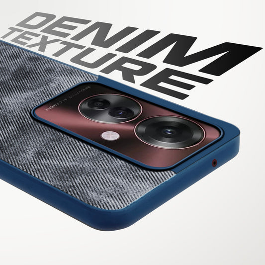 Classic Denim Finish Back Case for Oppo F25 Pro 5G