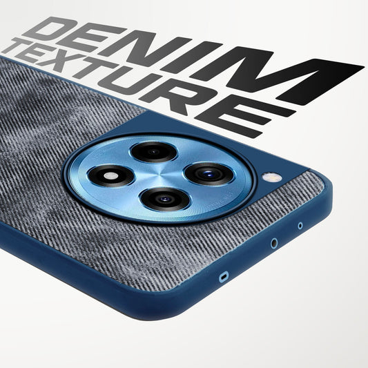 Denim Jeans Cloth Back Cover Case for OnePlus 12R 5G