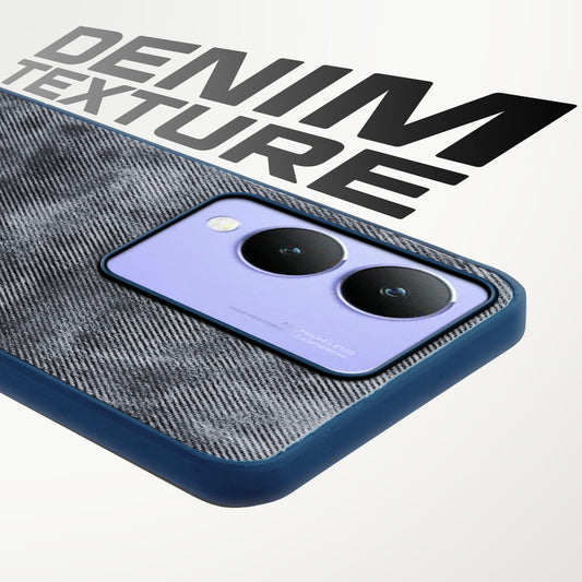 Classic Denim Finish Back Case for Vivo Y17s