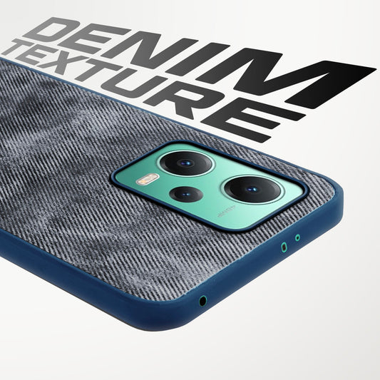Denim Jeans Cloth Back Cover Case for Redmi Note 12 5G