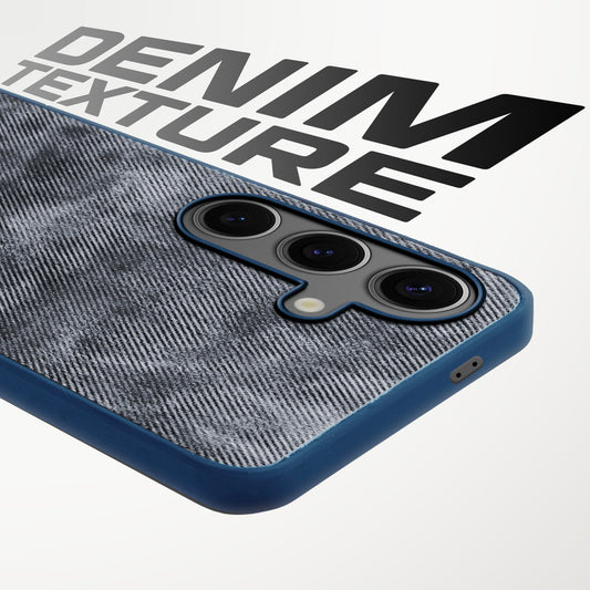 Classic Denim Finish Back Case for Samsung S24 5G with Raised Camera Edges & Micro-Fiber Lining