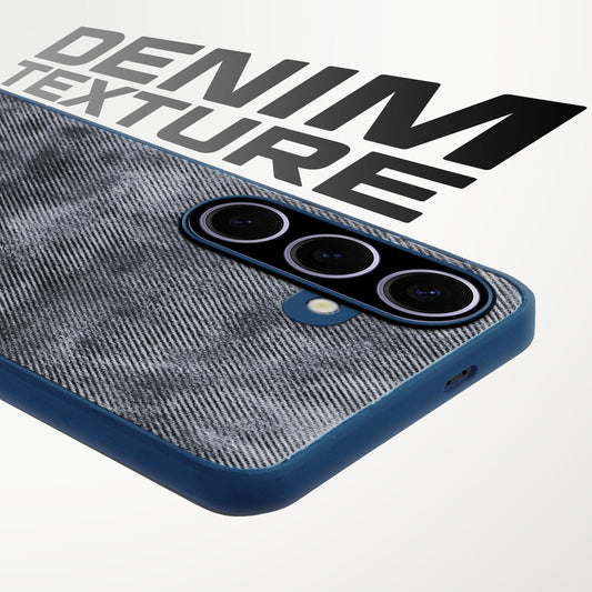 Classic Denim Finish Back Case for Samsung A56 5G with Raised Camera Edges & Micro-Fiber Lining