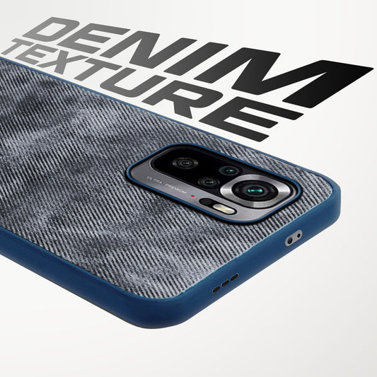 Denim Jeans Cloth Back Cover Case for Redmi Note 10S
