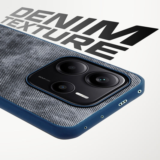 Denim Jeans Cloth Back Cover Case for Redmi Note 14 5G
