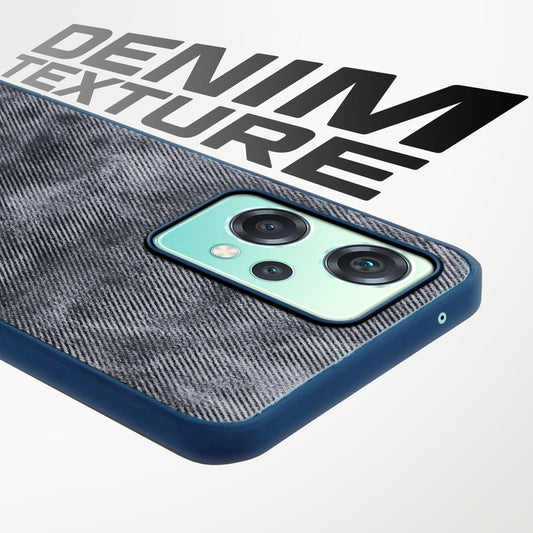 Classic Denim Finish Back Case for OnePlus Nord CE 2 Lite 5G with Raised Camera Edges & Micro-Fiber Lining