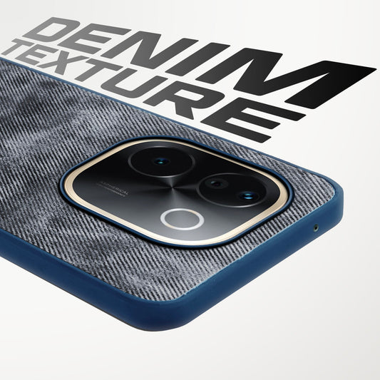 Denim Jeans Cloth Back Cover Case for Vivo T3 Pro 5G