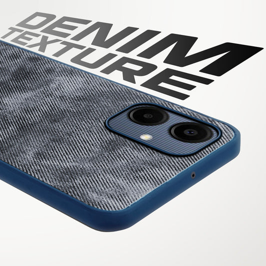Classic Denim Finish Back Case for Samsung A06 5G with Raised Camera Edges & Micro-Fiber Lining
