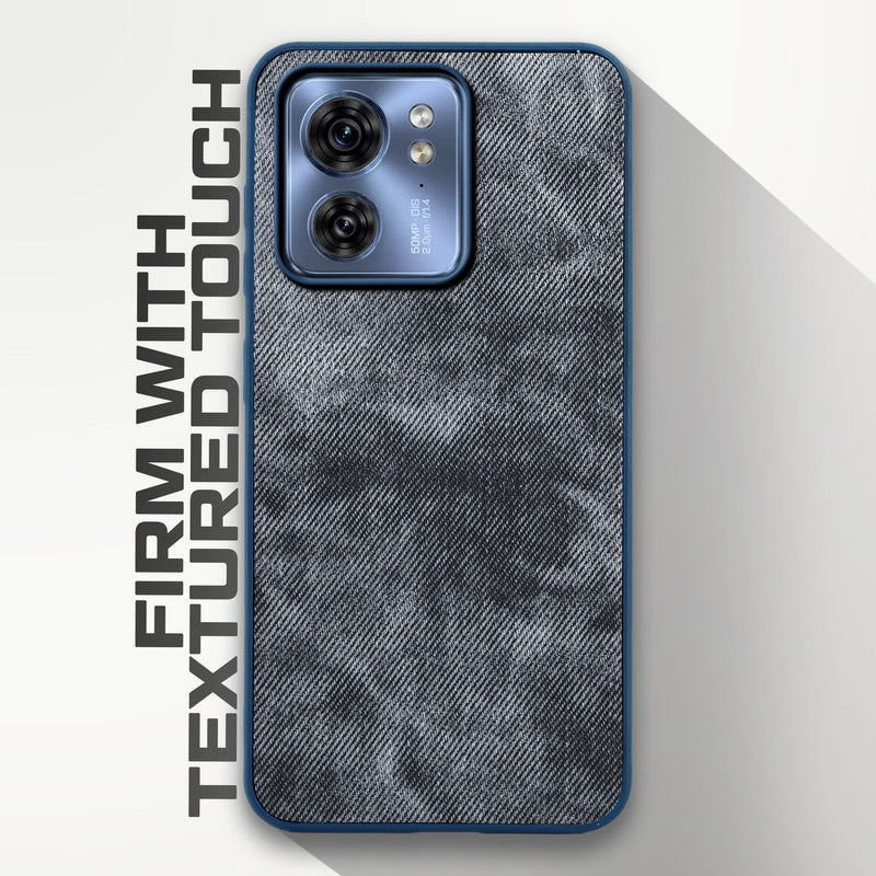 Denim Jeans Cloth Back Cover Case for Motorola Moto Edge 40 5G
