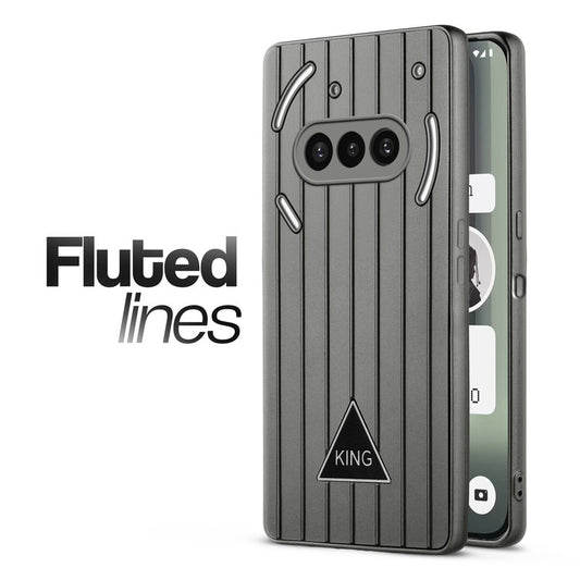 Glossy Matte Line Texture Back Cover for Nothing Phone 3A 5G