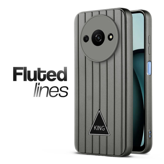 Glossy Matte Line Texture Back Cover for Redmi A3 2024