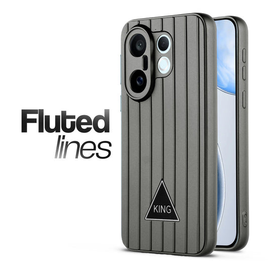 Glossy Matte Line Texture Back Cover for Vivo X200 FE 5G