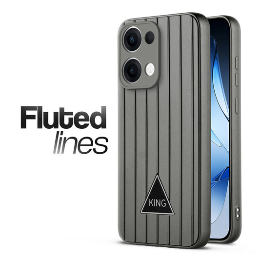 Glossy Matte Line Texture Back Cover for Oppo Reno 13 5G