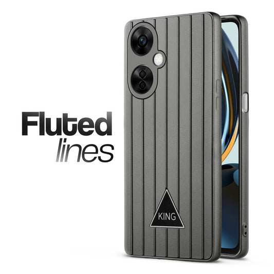 Glossy Matte Line Texture Back Cover for OnePlus Nord CE 3 Lite 5G