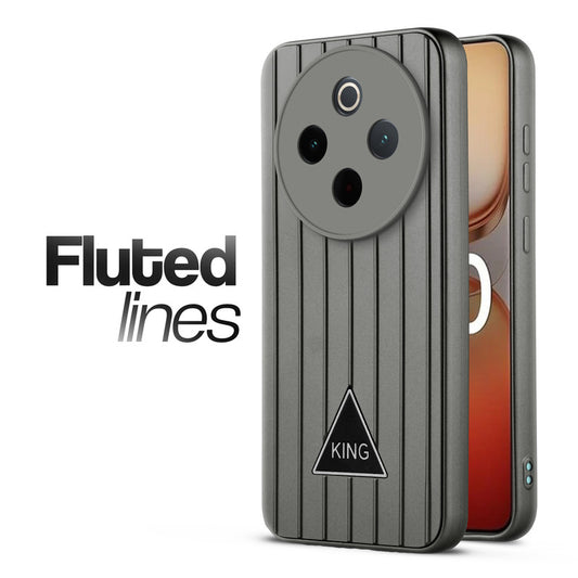 Glossy Matte Line Texture Back Cover for iQOO Z10 5G