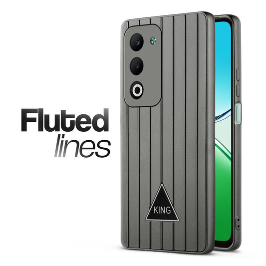 Glossy Matte Line Texture Back Cover for Oppo K13x 5G