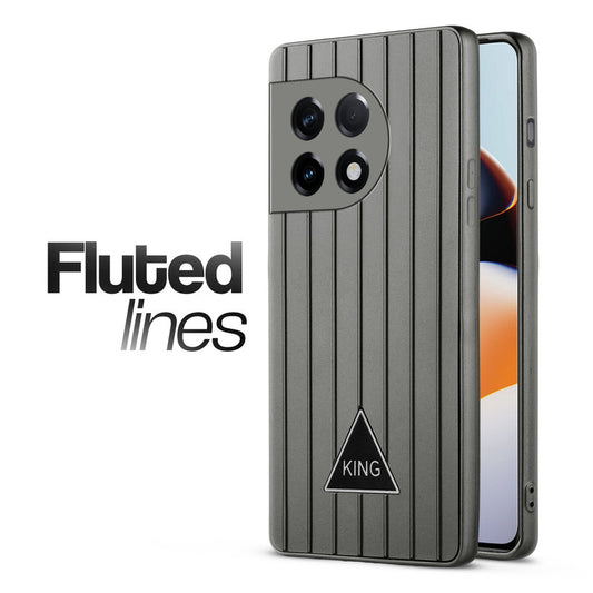 Glossy Matte Line Texture Back Cover for OnePlus 11R 5G