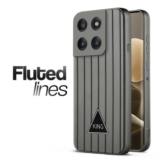 Glossy Matte Line Texture Back Cover for Motorola Moto Edge 60 Pro 5G