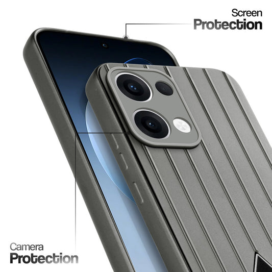 Glossy Matte Line Texture Back Cover for Oppo Reno 13 5G