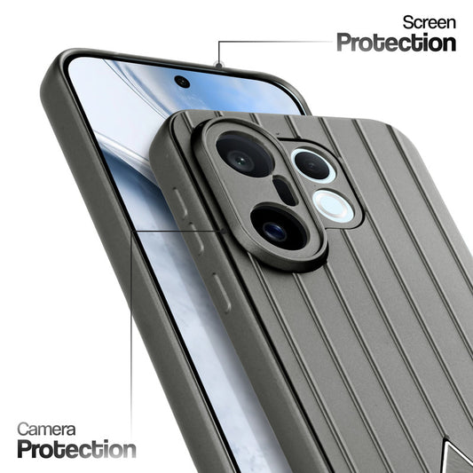 Glossy Matte Line Texture Back Cover for Vivo X200 FE 5G