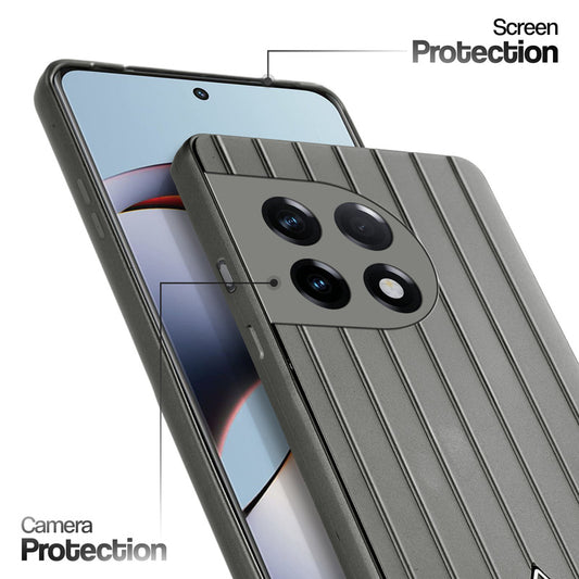 Glossy Matte Line Texture Back Cover for OnePlus 11R 5G