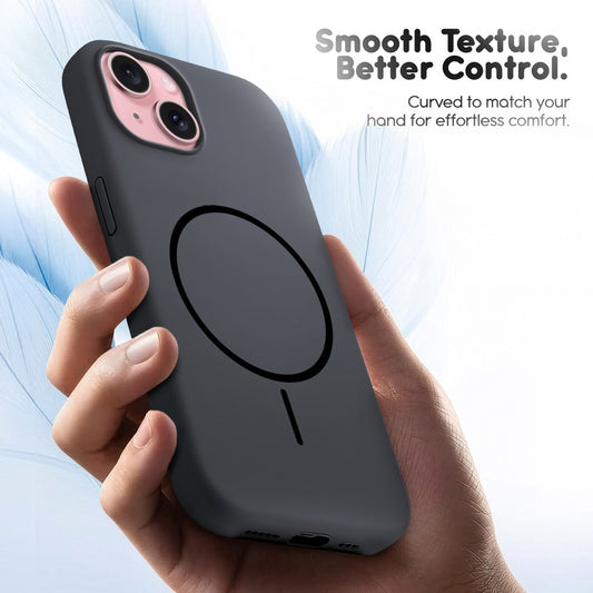 Cloud Feel Silicone Case for Apple iPhone 15 – Supports Wireless Charging