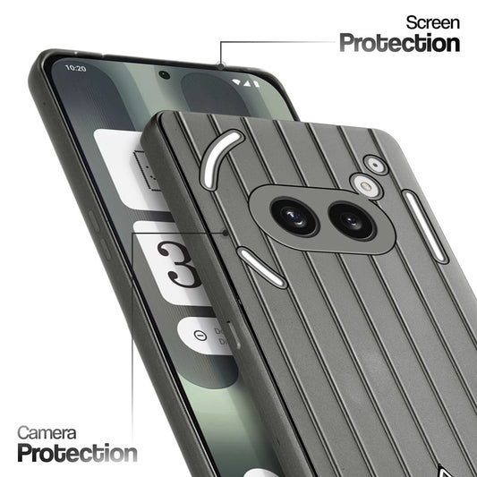 Glossy Matte Line Texture Back Cover for Nothing Phone 2A Plus