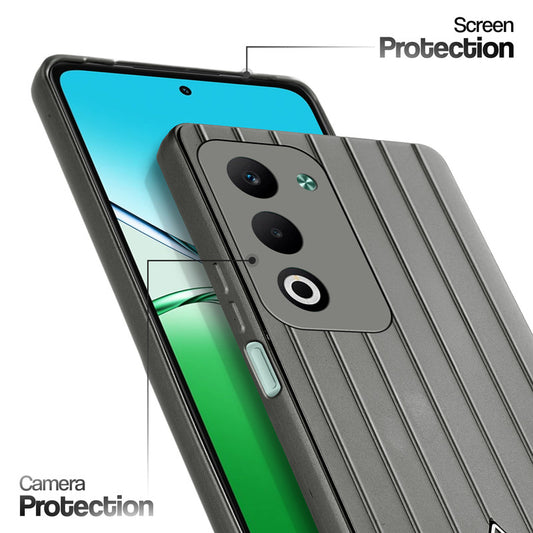 Glossy Matte Line Texture Back Cover for Oppo K13x 5G