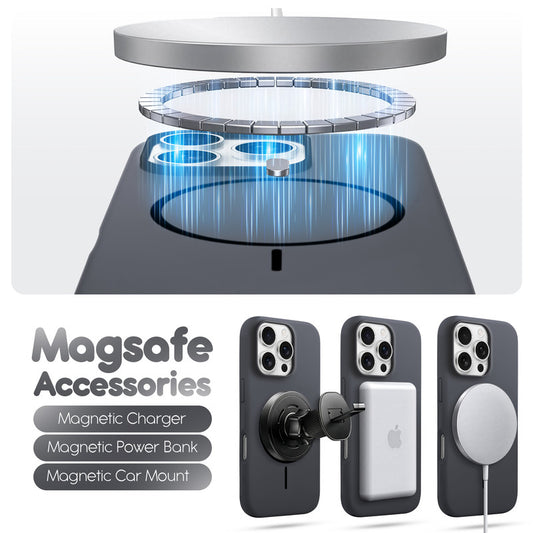 Cloud Feel Silicone Case for Apple iPhone 16 Pro – Supports Wireless Charging