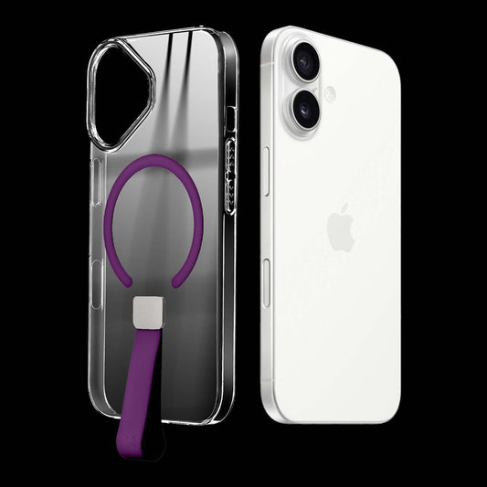Exquisite MagSafe Transparent Case for Apple iPhone 16 with Strap , Hard Back Cover with Long Lasting Anti Yellowing Protection