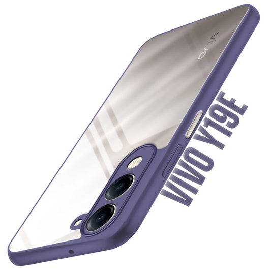 Premium Silicon Coloured Soft Framed Case with Clear Back Cover For Vivo Y19e