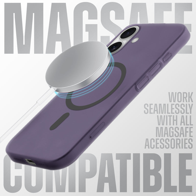 Frosted Slim Wireless Charging Support Case For Apple iPhone 16 Plus