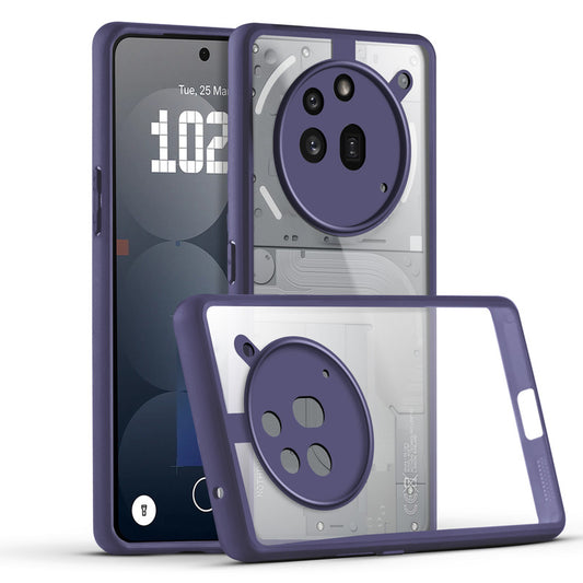 Premium Silicon Coloured Soft Framed Case with Clear Back Cover For Nothing Phone 3A Pro 5G