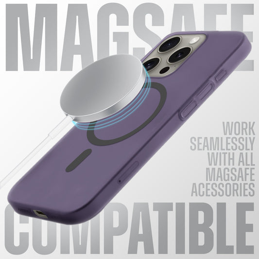 Sleek Frosted Matte Hard Case with MagSafe Support For Apple iPhone 15 Pro Max