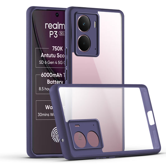 Colored Soft Frame Clear Back Case For Realme P3 5G