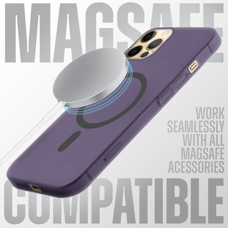 Slim Matte Wireless Charging Support Back Cover for Apple iPhone 12 Pro Max