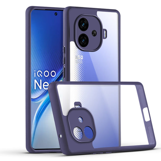 Premium Silicon Coloured Soft Framed Case with Clear Back Cover For iQOO Neo 10R 5G