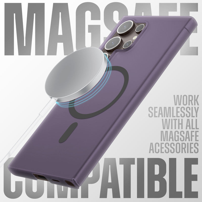 Frosted Slim Wireless Charging Support Case For Samsung S24 Ultra 5G