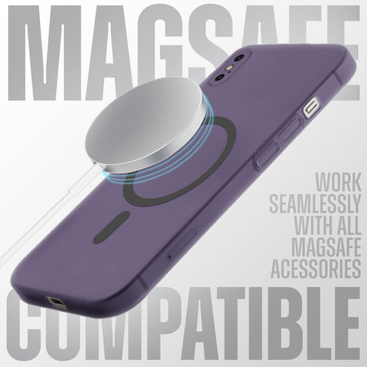 Sleek Frosted Matte Hard Back Cover With MagSafe Compatible Back Case for Apple iPhone XS Max