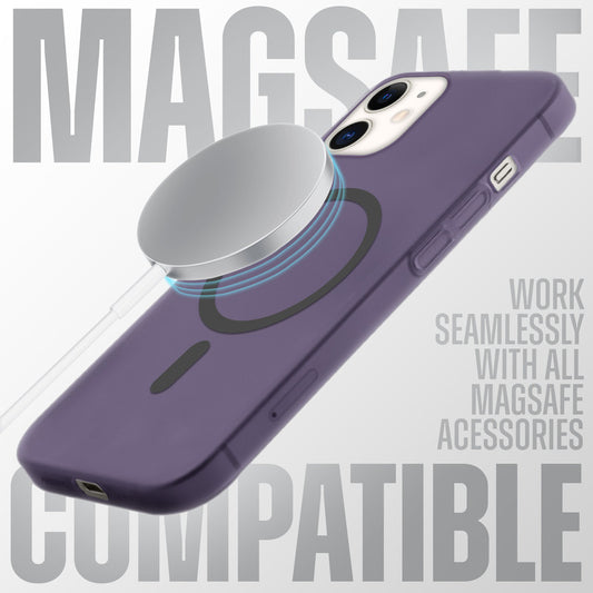 Sleek Frosted Matte Hard Back Cover With MagSafe Compatible Back Case for Apple iPhone 12