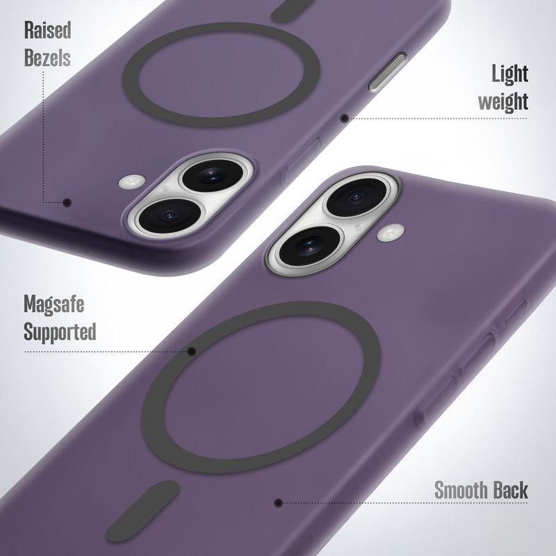 Frosted Slim Wireless Charging Support Case For Apple iPhone 16 Plus