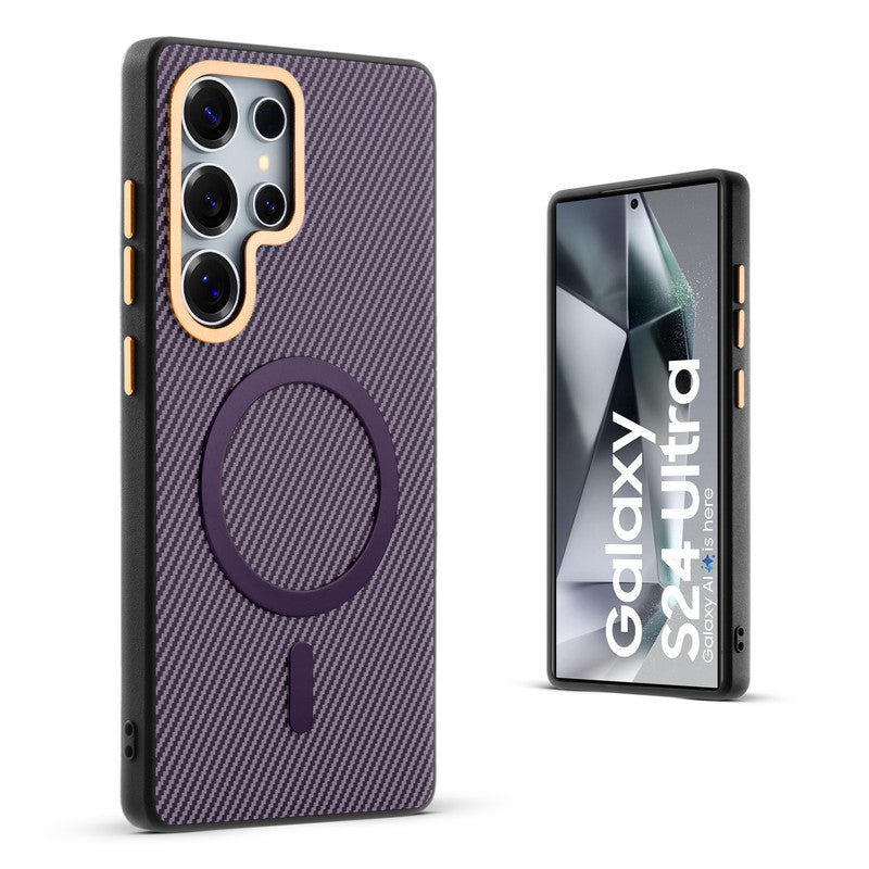 Wireless Charging Support Ready Checks Printed Back Case For Samsung S24 Ultra 5G with Enhanced Grip