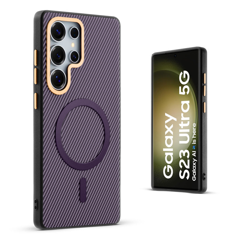 Wireless Charging Support Ready Checks Printed Back Case For Samsung S23 Ultra 5G with Enhanced Grip