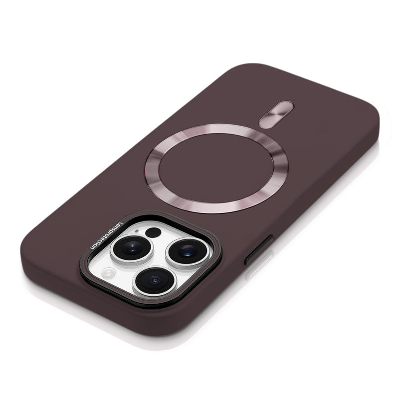 Smooth Silicone Finish Hard Back Wireless Charging Support Compatible Case for Apple iPhone 15 Pro With Camera Protection