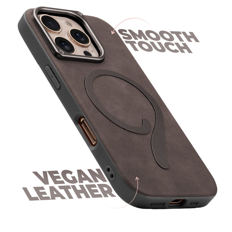Prime Leather Wireless Charging Compatible Case for Apple iPhone 16 Pro
