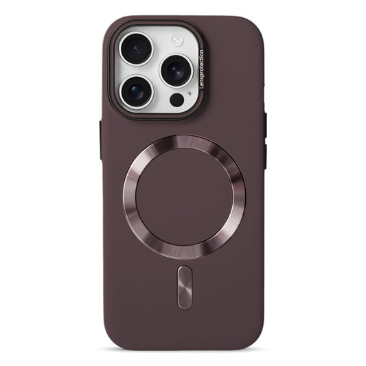 Smooth Silicone Finish Hard Back MagSafe Compatible Case for Apple iPhone 15 Pro With Camera Protection