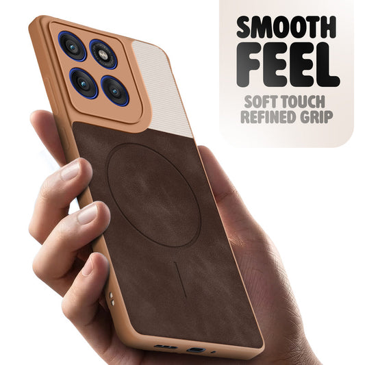 Hybrid PU Leather Matte Cover for Motorola Moto Edge 60 Pro 5G