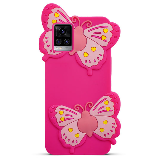 3D Vibrant Butterfly Silicone Phone Case For Vivo V20