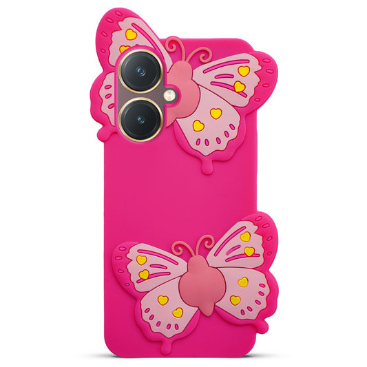 3D Vibrant Butterfly Silicone Phone Case For Vivo Y27 4G