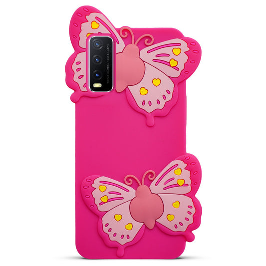 3D Vibrant Butterfly Silicone Phone Case For Vivo Y20