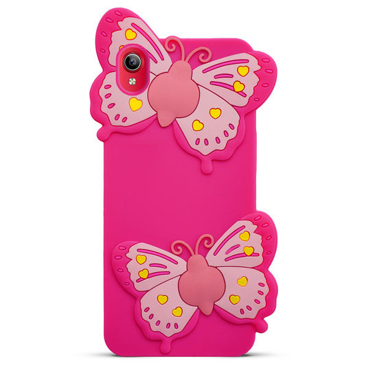 3D Vibrant Butterfly Silicone Phone Case For Vivo Y90